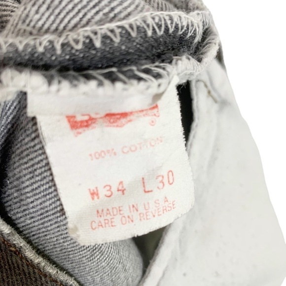 Vintage Levi's High Waist Distressed Cut Off Jean Shorts Size large MADE IN USA - Picture 7 of 7